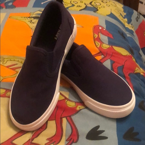 boys navy slip on shoes